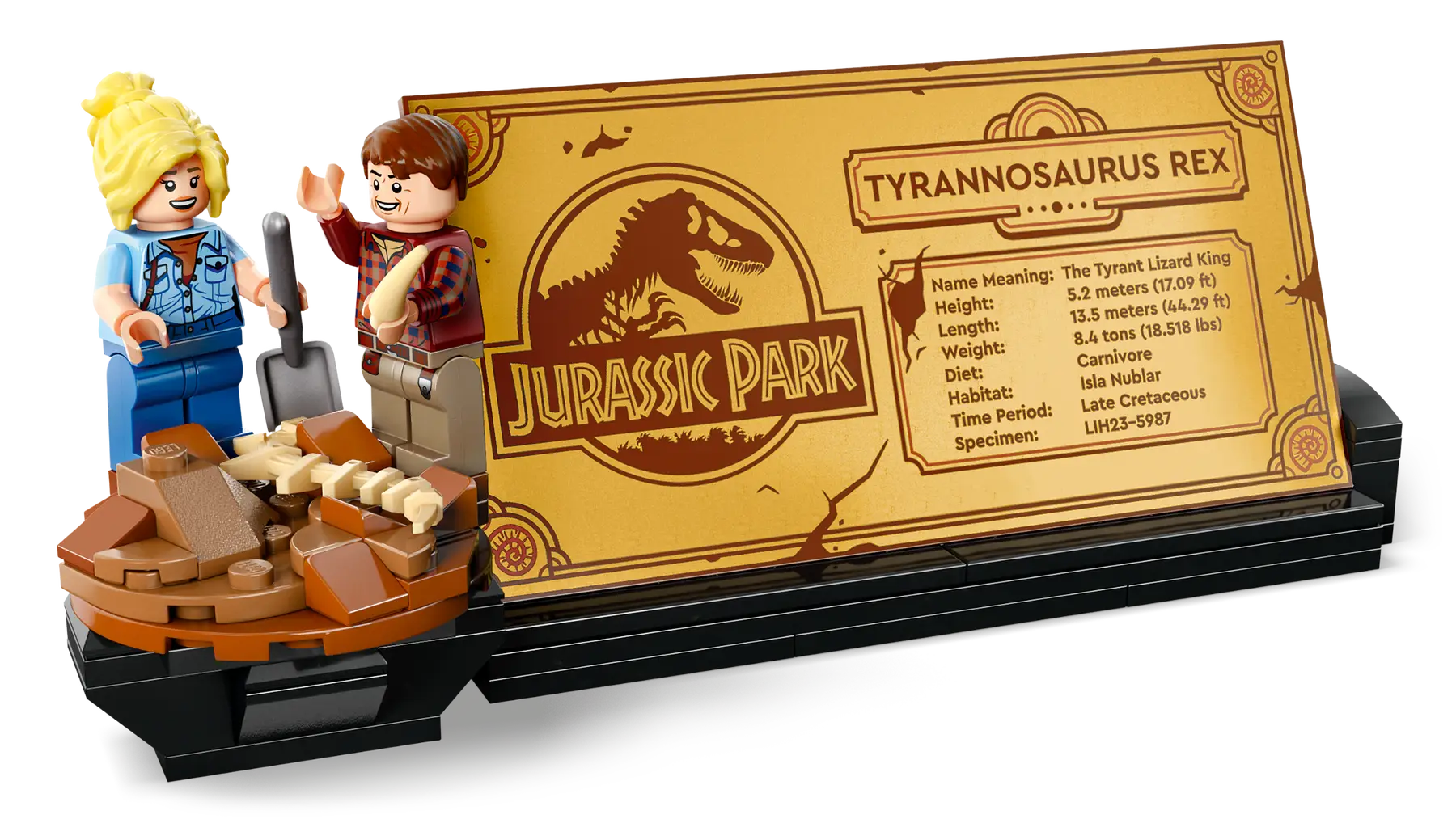 Informasjonstavle og stativ for T-Rex Informasjonstavle og stativ for T-Rex