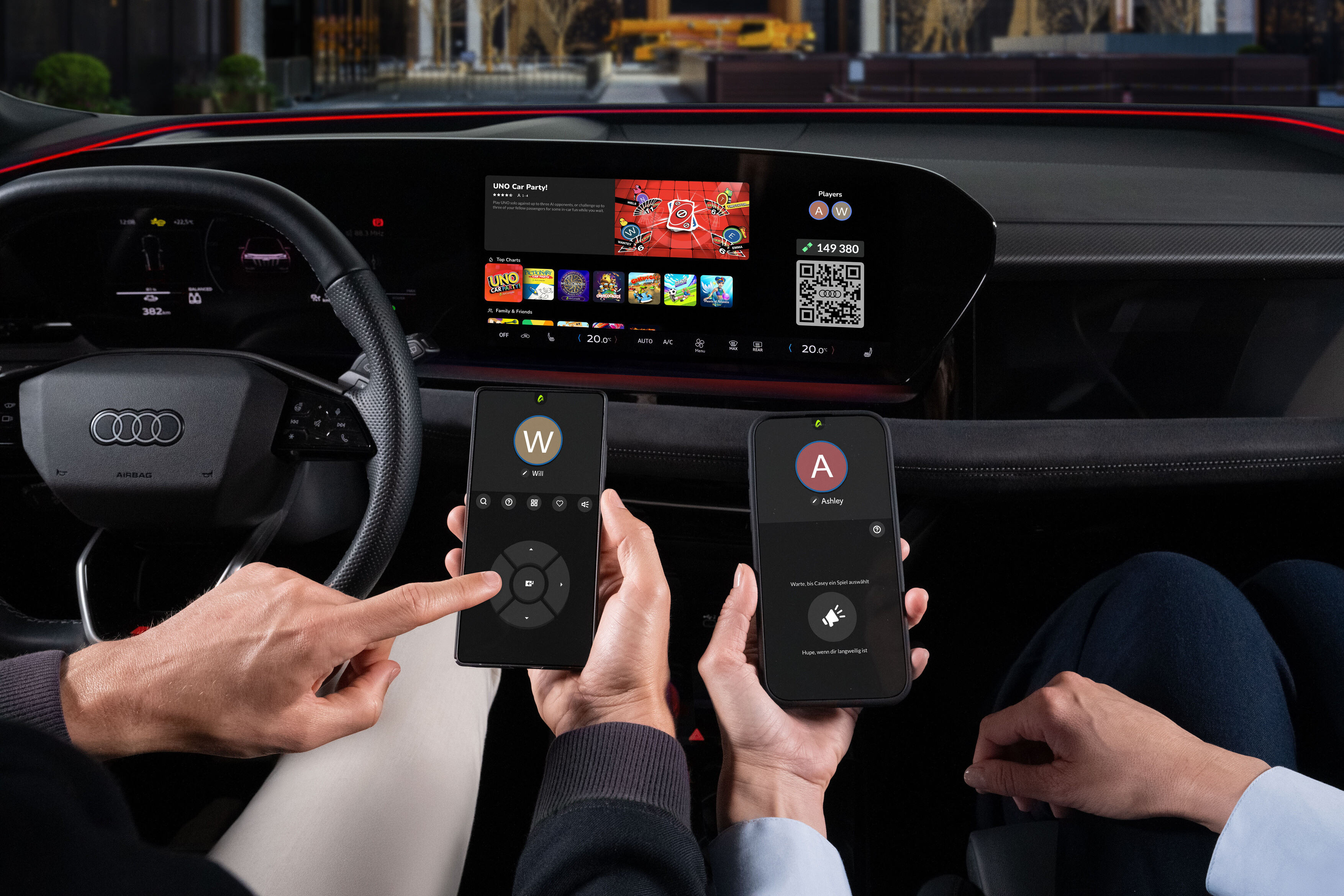 Audi spillgrensesnitt med AirConsole-integrasjon Audi spillgrensesnitt med AirConsole-integrasjon