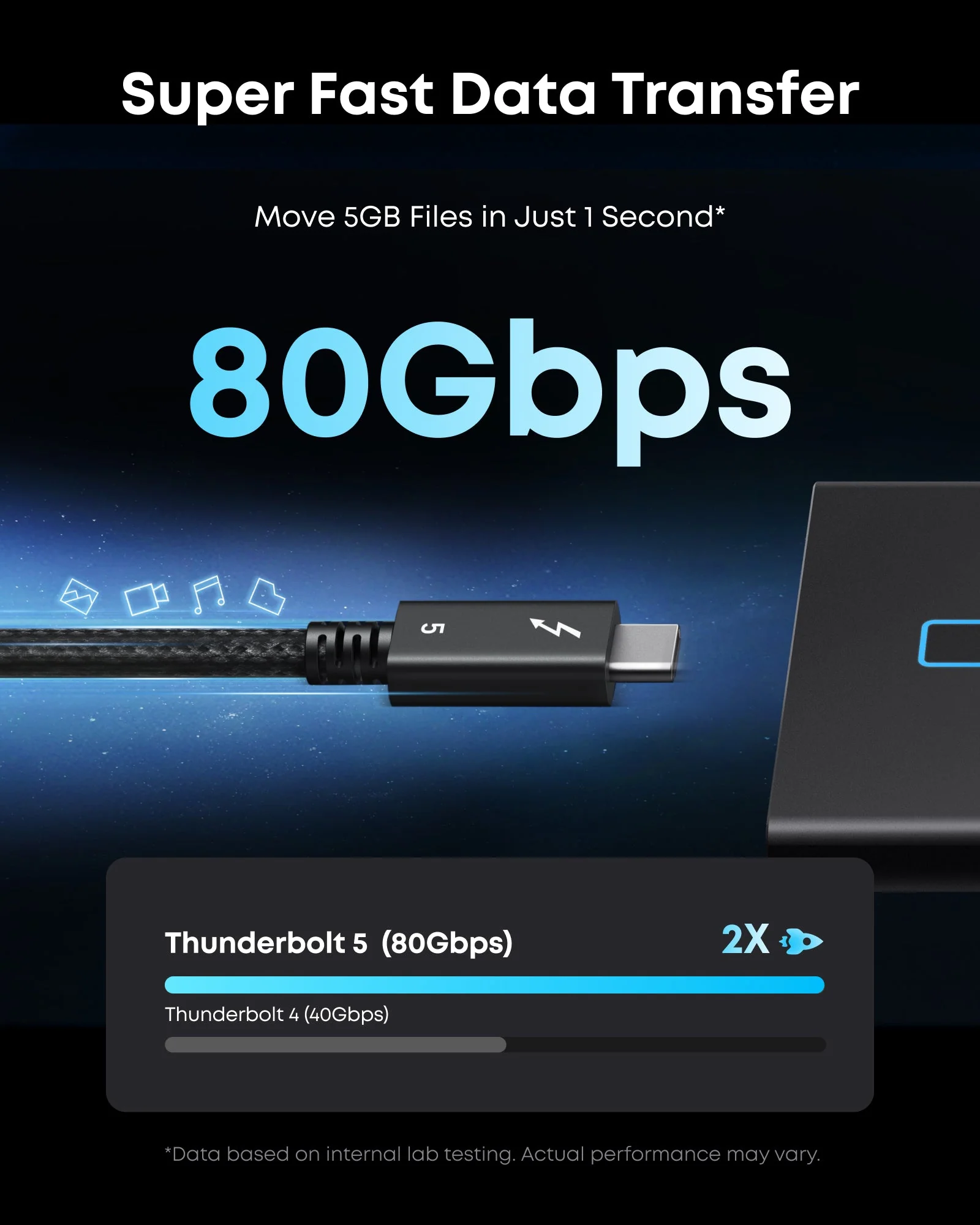 Anker Prime Thunderbolt 5 Cable 0.5m Anker Prime Thunderbolt 5 Cable 0.5m