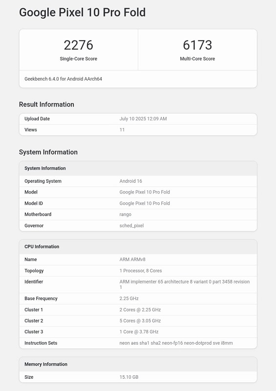 Bilde av Google Tensor G5-prosessor Bilde av Google Tensor G5-prosessor