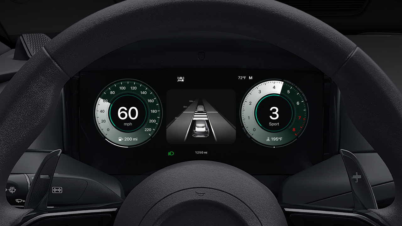 CarPlay Ultra-instrumentpanel med ADAS-funksjon CarPlay Ultra-instrumentpanel med ADAS-funksjon
