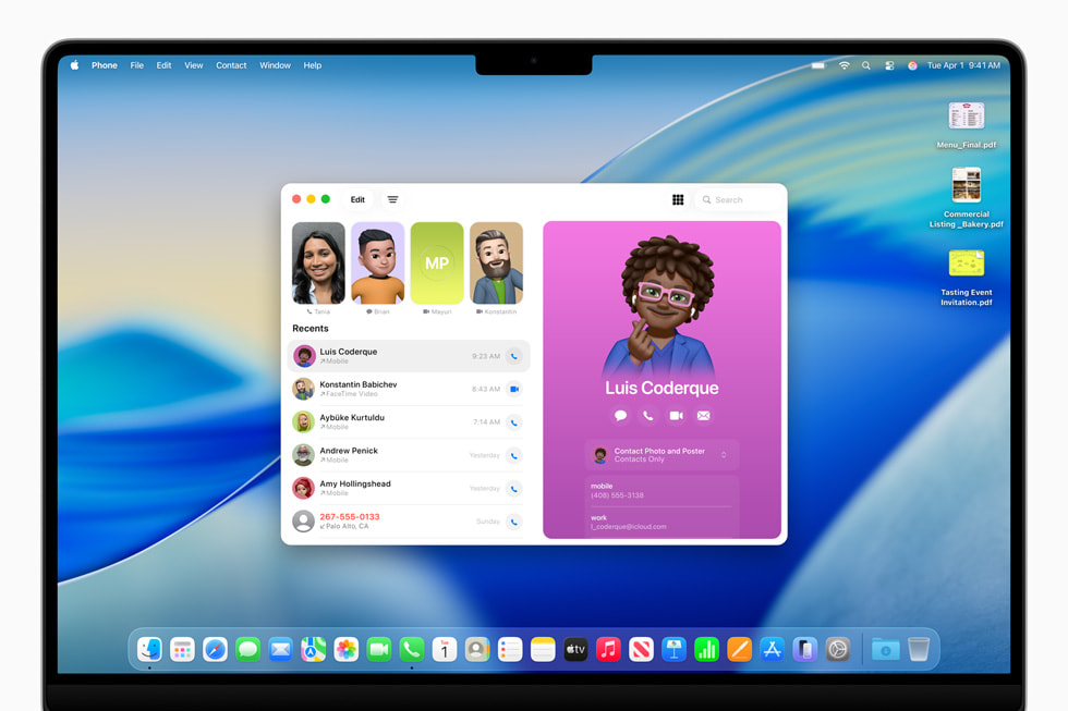 macOS Tahoe 26 - Telefon-app macOS Tahoe 26 - Telefon-app