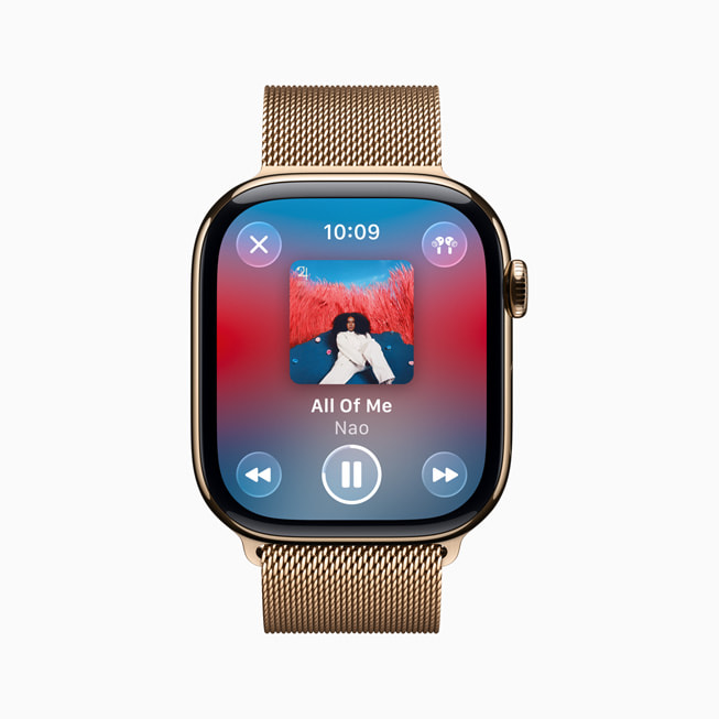 Oppdatert Now Playing-design i watchOS 26 Oppdatert Now Playing-design i watchOS 26