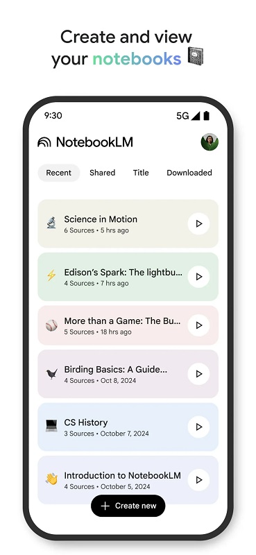 NotebookLM-funksjoner NotebookLM-funksjoner