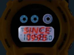 Casio G-Shock DW-6900TR klokke Casio G-Shock DW-6900TR-klokke med hvit LED-bakgrunnsbelysning