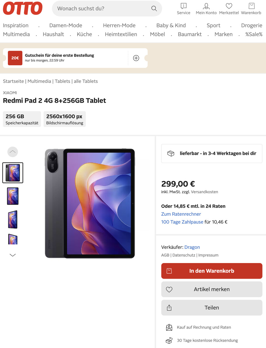 Xiaomi Redmi Pad 2 - pris og konfigurasjoner Xiaomi Redmi Pad 2 - pris og konfigurasjoner