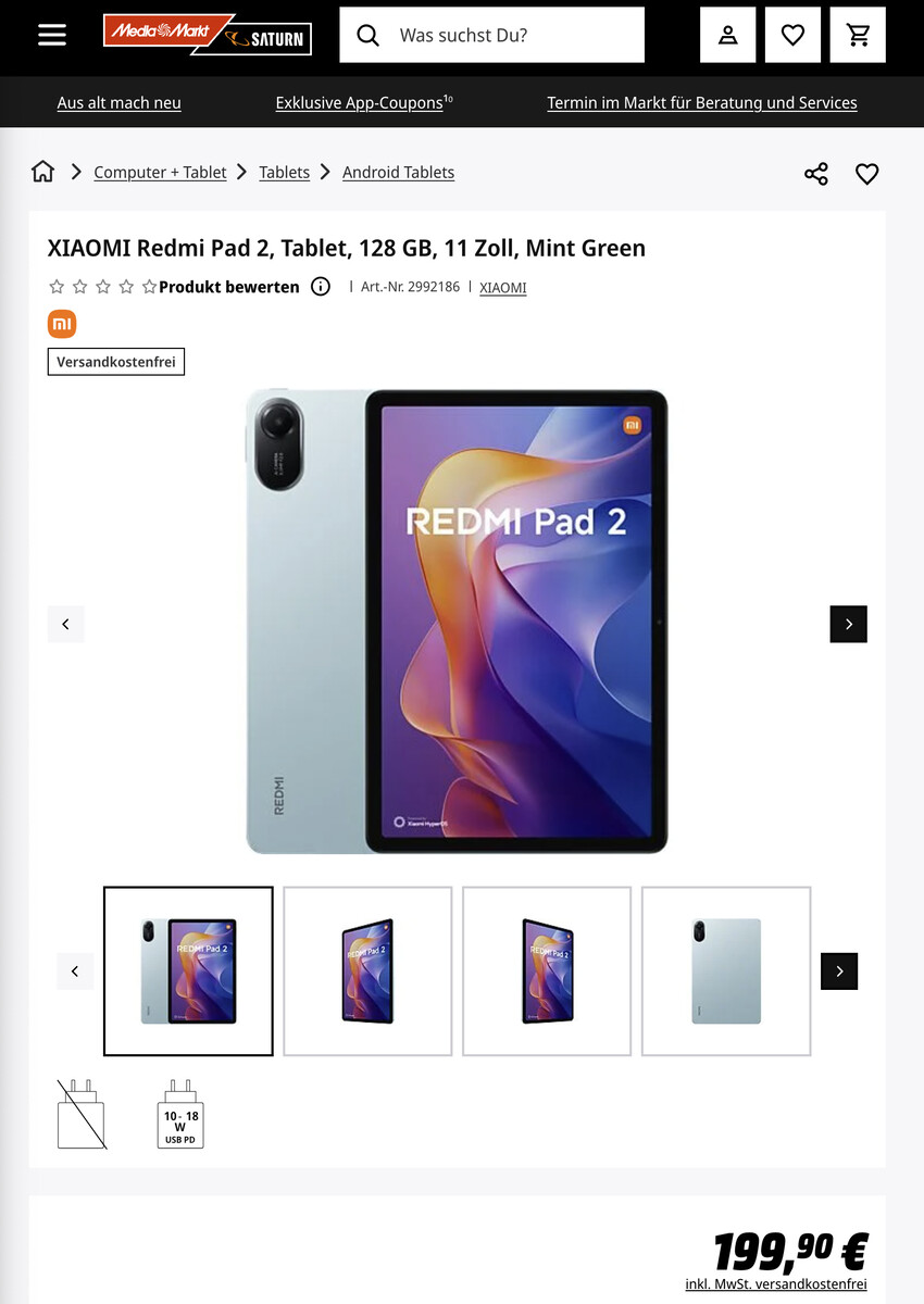 Xiaomi Redmi Pad 2 - tekniske spesifikasjoner Xiaomi Redmi Pad 2 - tekniske spesifikasjoner