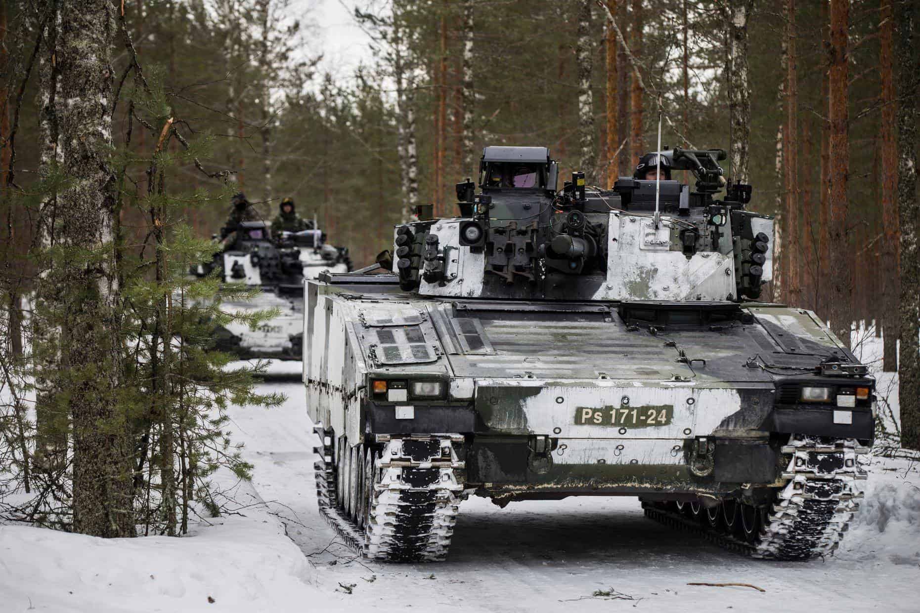 CV90 infanterikampvogn. Illustrasjon: Det finske forsvarsdepartementet