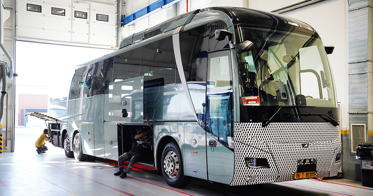 Designskisse av den elektriske bussen MAN Lion's Coach E Designskisse av den elektriske bussen MAN Lion's Coach E