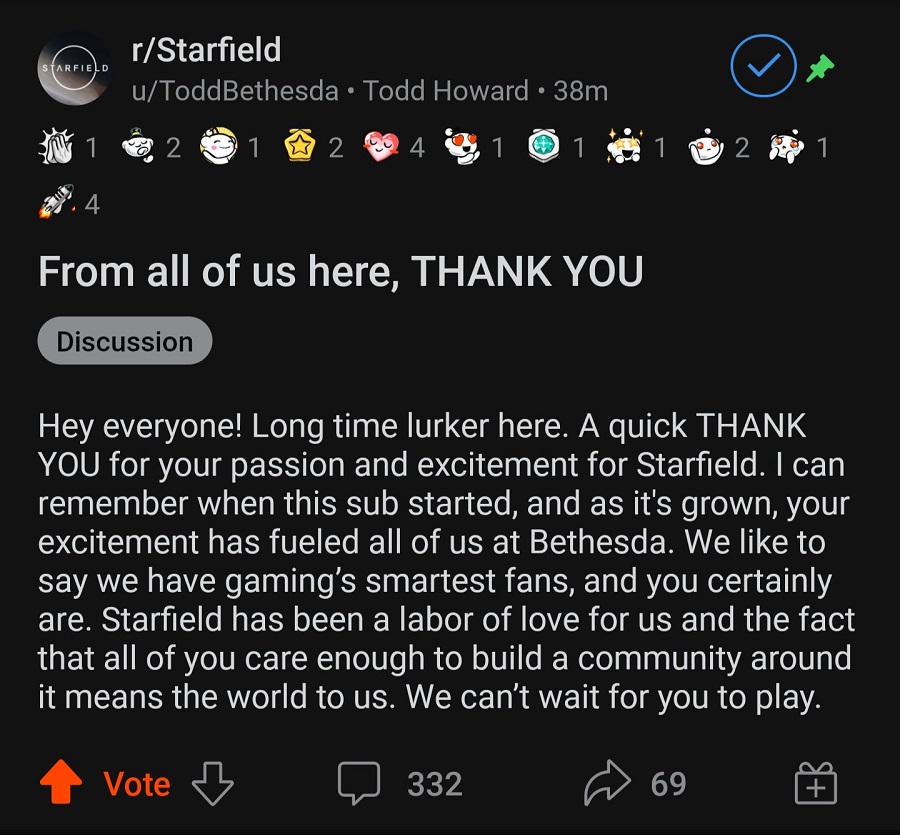 Fans av Bethesda-spill er "de smarteste gamerne!": Det mener Todd Howard, administrerende direktør i selskapet, og takker dem for tålmodighet, støtte og forståelse.-2 Fans av Bethesda-spill er "de smarteste gamerne!": Det mener Todd Howard, administrerende direktør i selskapet, og takker dem for tålmodighet, støtte og forståelse.-2