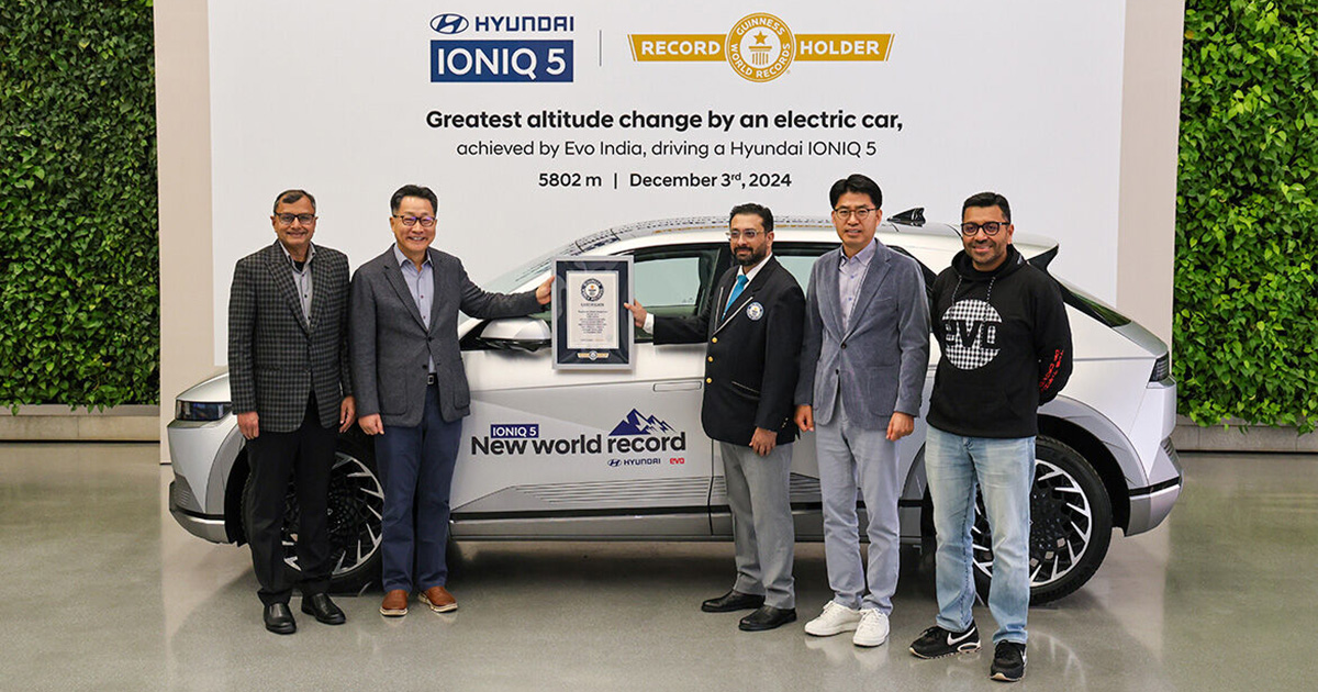 Hyundai IONIQ 5 kommer inn i Guinness rekordbok