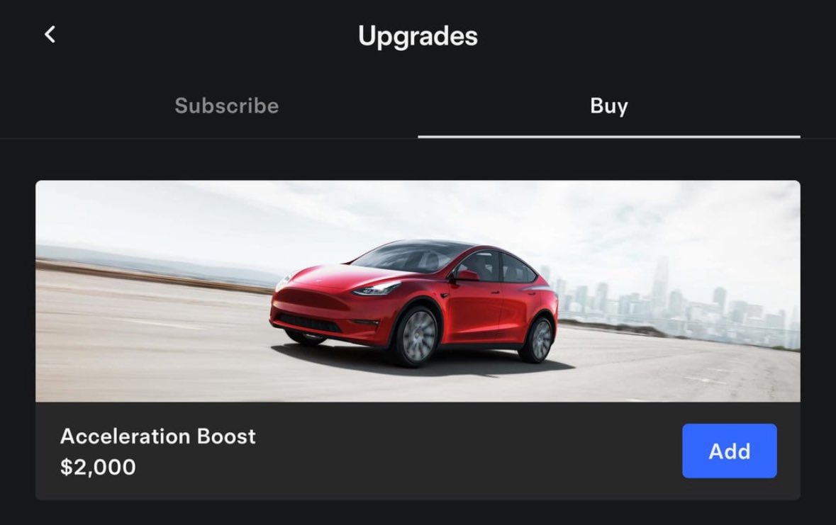 Akselerasjonsøkning for Tesla Model Y Juniper. Akselerasjonsøkning for Tesla Model Y Juniper.