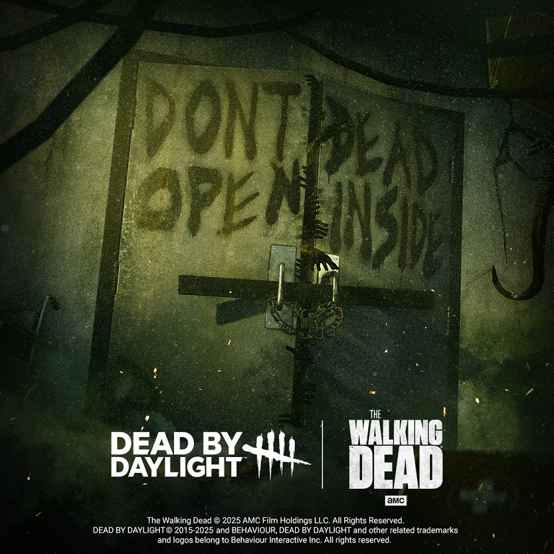 Dead by Daylight og The Walking Dead crossover-plakat