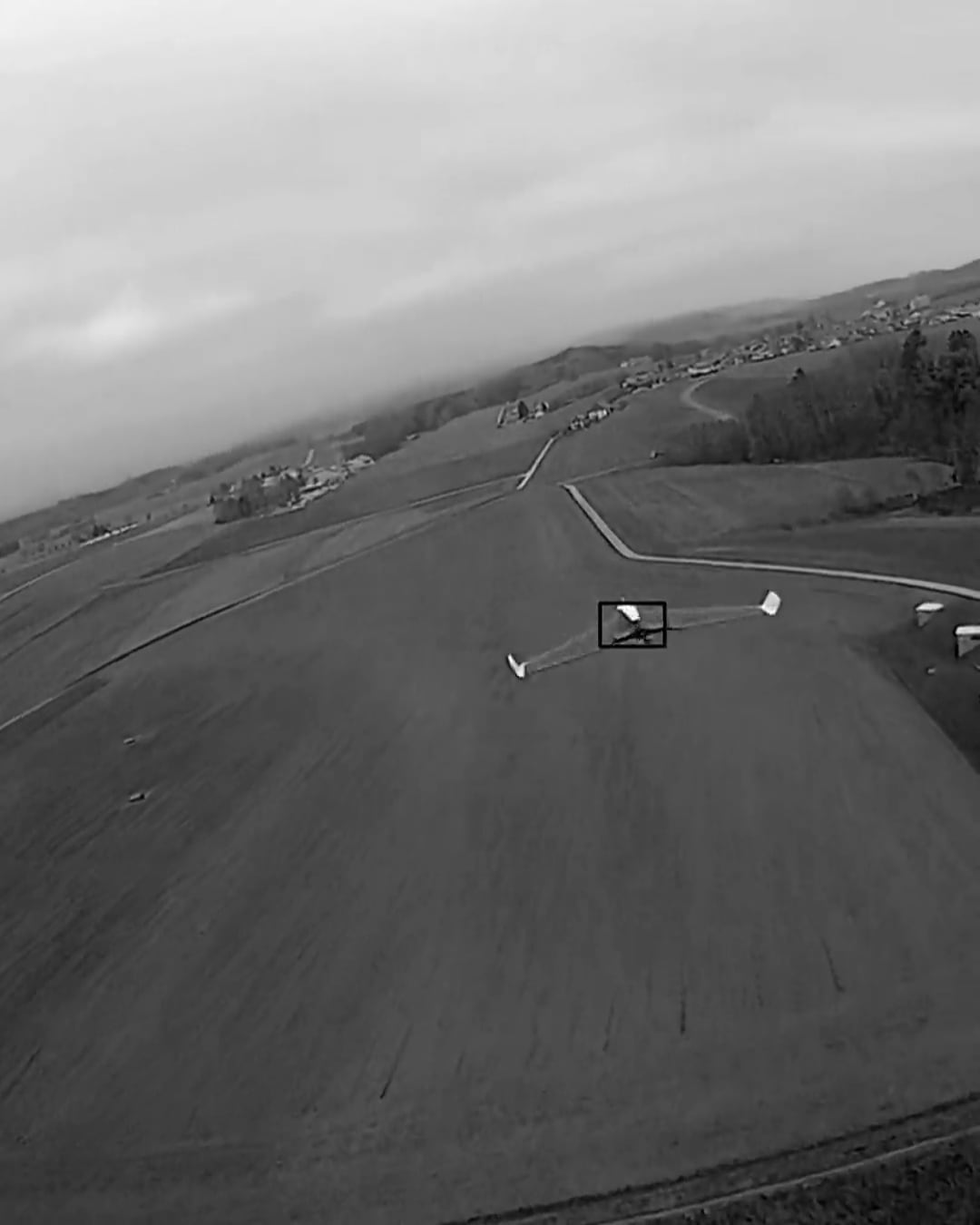 Visning fra kameraet til Gobi interceptordrone
