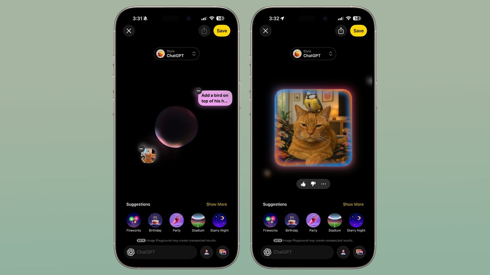 Fantasibildet fra Image Playground i iOS 26 Fantasibildet fra Image Playground i iOS 26