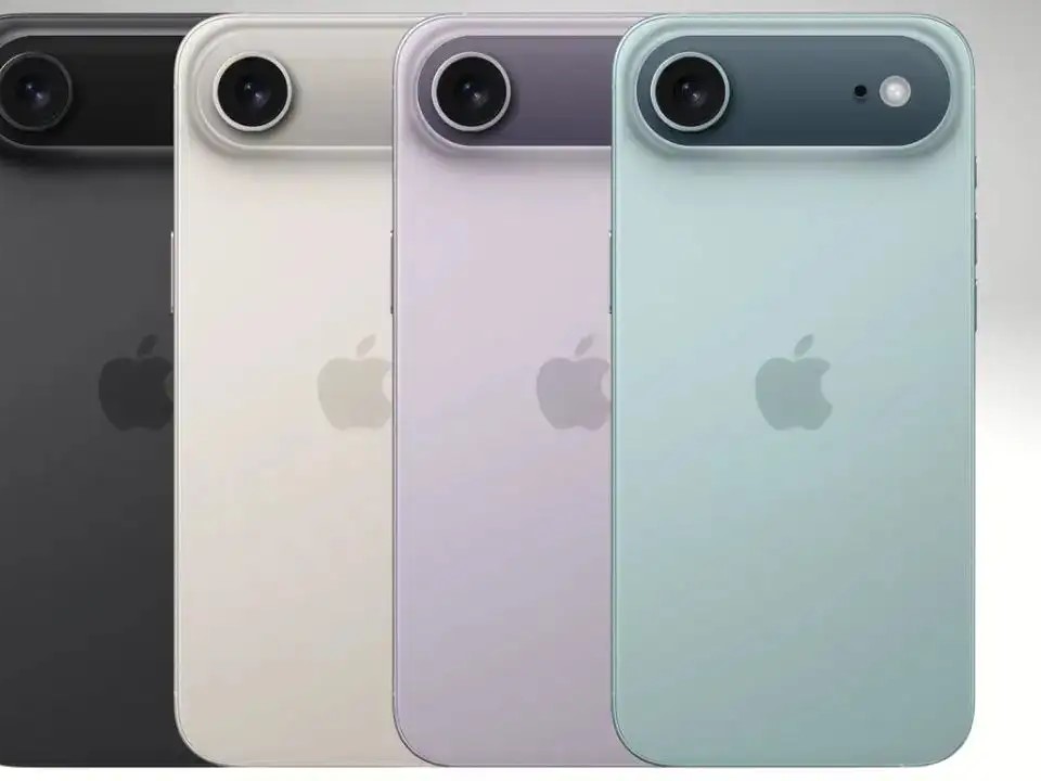 Fargepalett av iPhone 17 Air