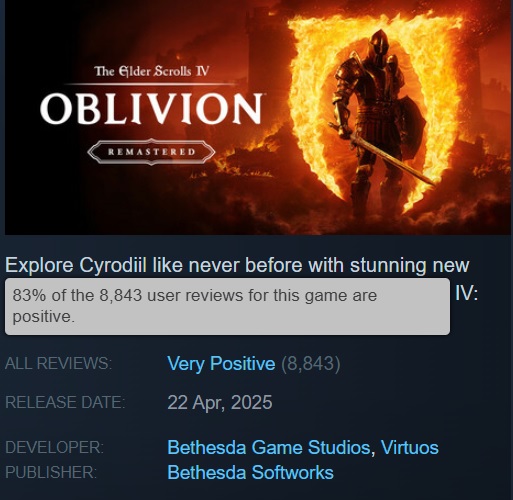 Skjermbilde fra The Elder Scrolls IV: Oblivion remaster Skjermbilde fra The Elder Scrolls IV: Oblivion remaster