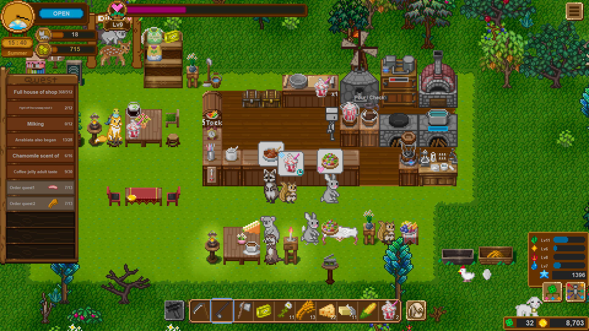 Restaurantscene i World End Diner-spillet Restaurantscene i World End Diner-spillet