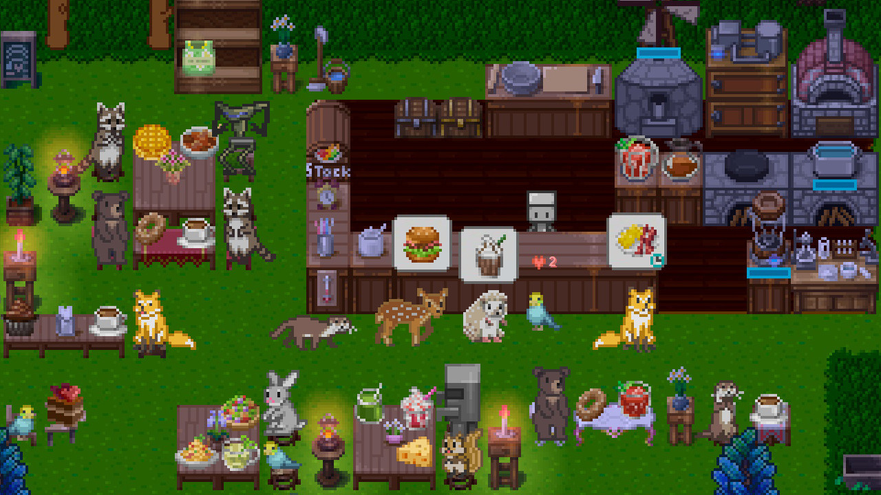 En spiller tilbereder en rett i World End Diner-spillet En spiller tilbereder en rett i World End Diner-spillet