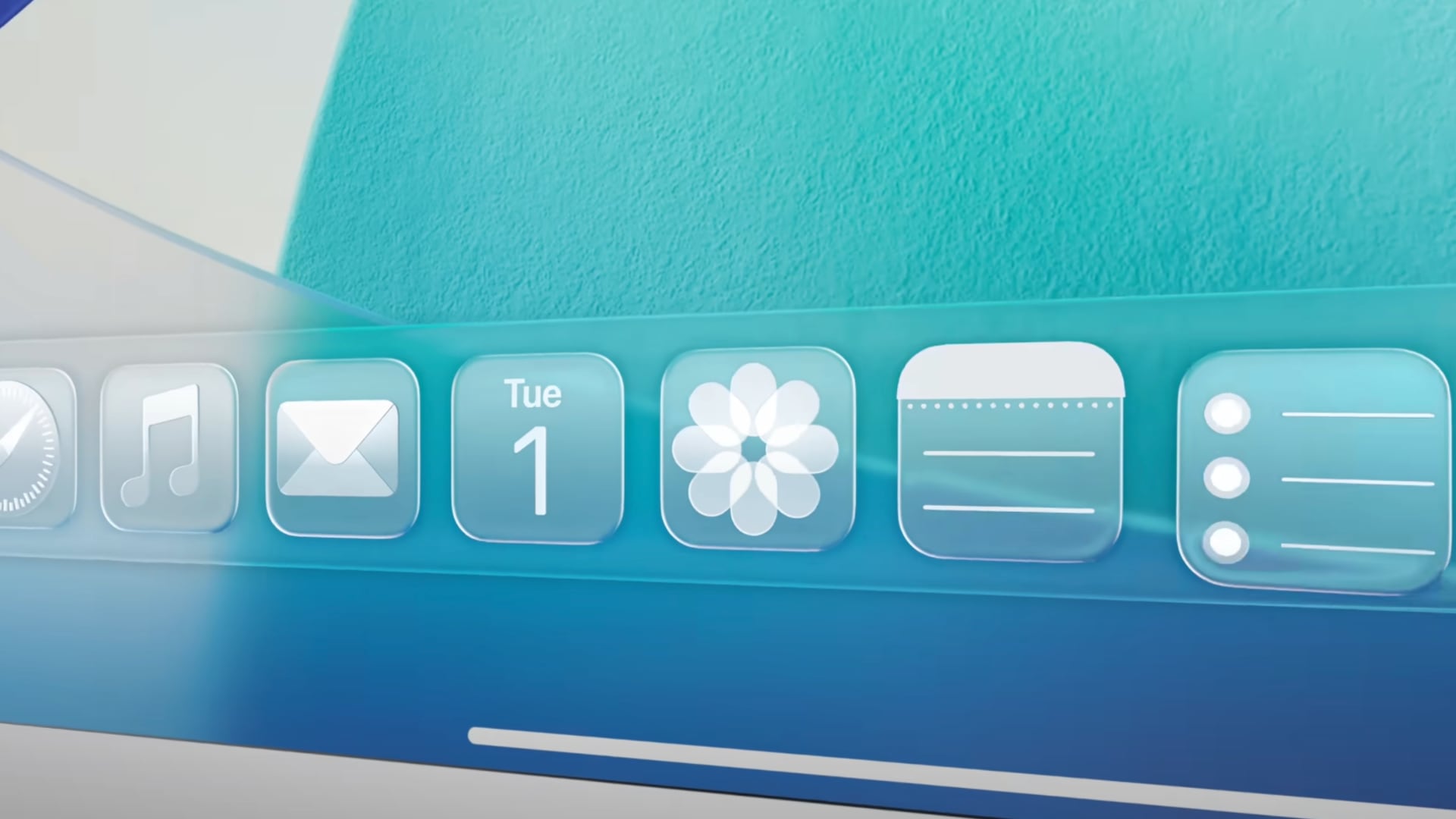 Liquid Glass i Apples grensesnitt Enhetlig design av Liquid Glass