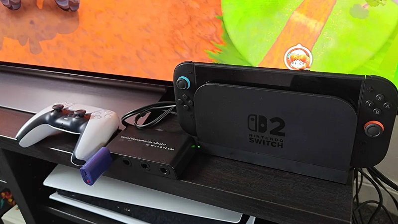DualSense koblet til Nintendo Switch 2. Kilde: GamesRadar