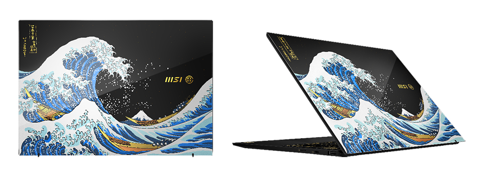 MSI Prestige 13 AI+ Ukiyo-e Edition MSI Prestige 13 AI+ Ukiyo-e Edition-laptop med et unikt design