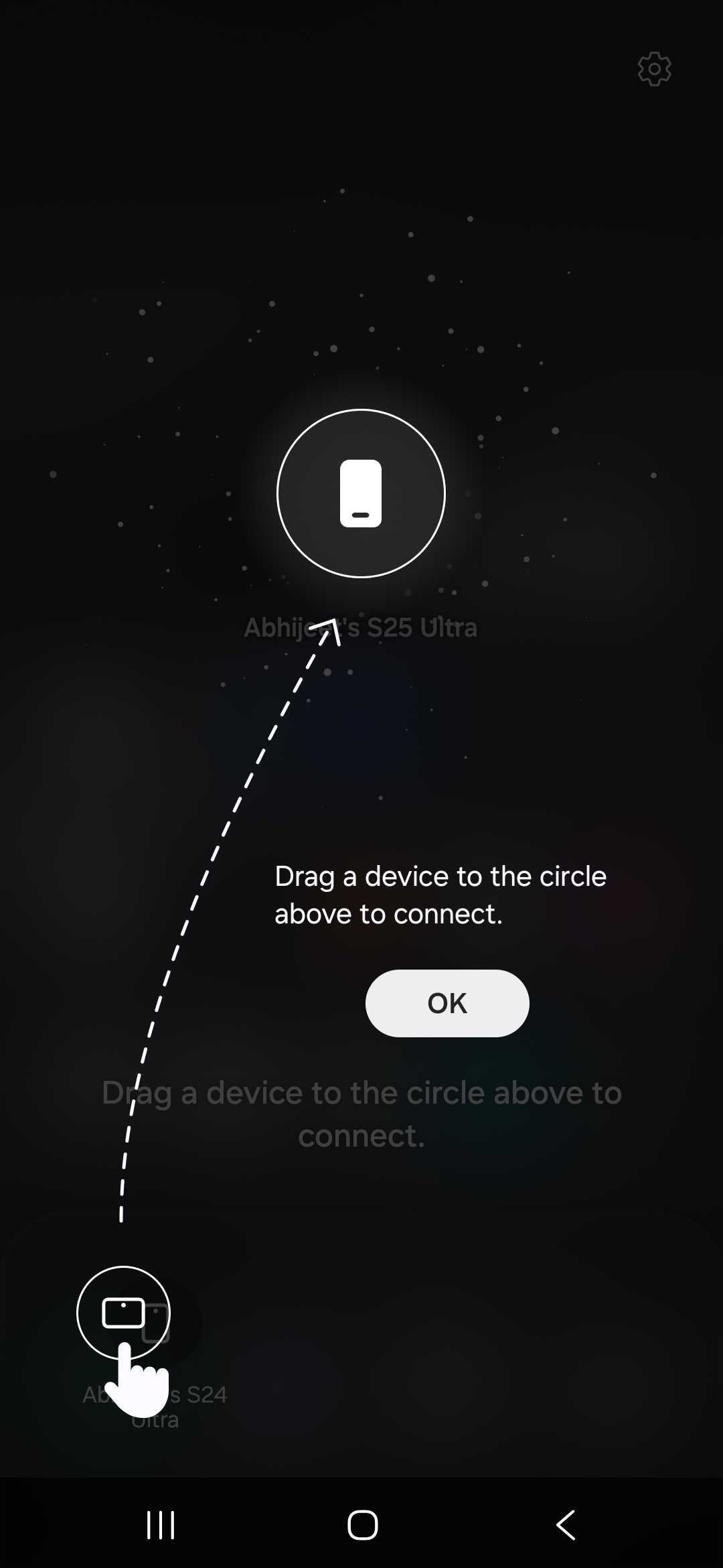 Grensesnitt for enheter i nærheten på Galaxy S25 Grensesnitt for enheter i nærheten på Galaxy S25