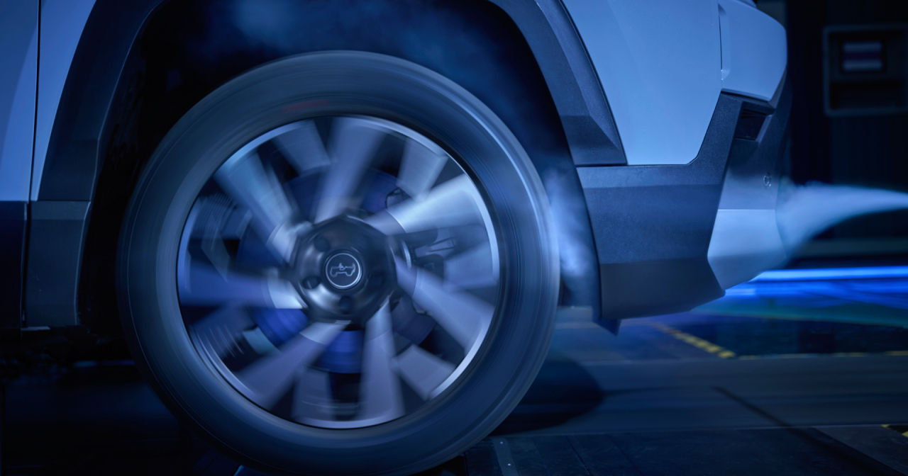 Den nye Jeep Compass i en vindtunnel.