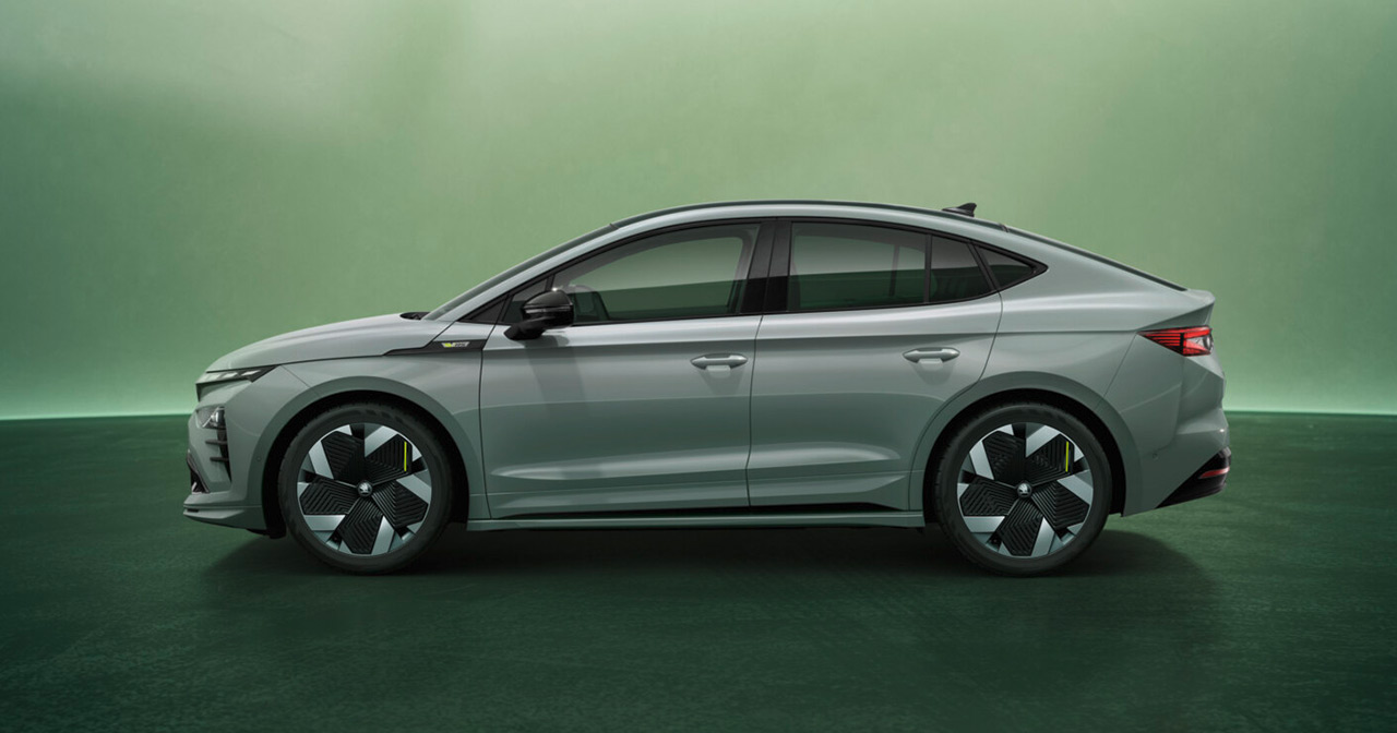 Enyaq Coupé RS sett fra siden Enyaq Coupé RS sett fra siden