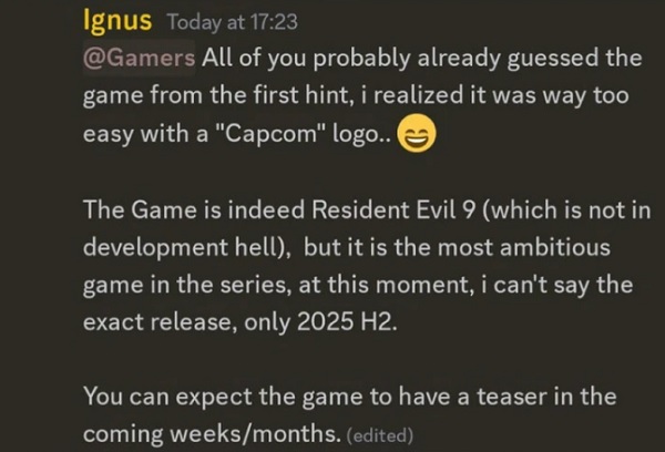 Capcom kan avduke Resident Evil 9 så tidlig som denne uken! Innsider avslører den japanske utviklerens planer-2 Capcom kan avduke Resident Evil 9 så tidlig som denne uken! Innsider avslører den japanske utviklerens planer-2