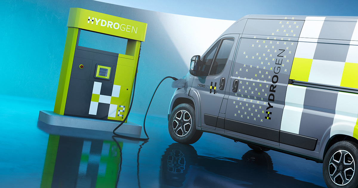 Vauxhall Movano Hydrogen versjon av Vauxhall Movano Hydrogen - sett fra siden Vauxhall Movano Hydrogen versjon av Vauxhall Movano Hydrogen - sett fra siden