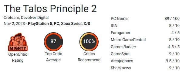 Et suverent puslespill med dyp mening: Kritikerne er begeistret for The Talos Principle 2 og gir spillet høye poengsummer.-2 Et suverent puslespill med dyp mening: Kritikerne er begeistret for The Talos Principle 2 og gir spillet høye poengsummer.-2