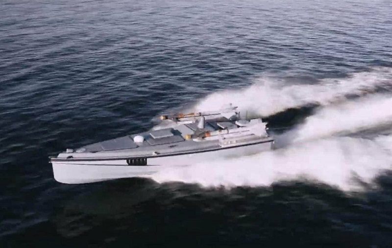 Første offentlige bilde av Magura 7 med AIM-9 Sidewinder-missil