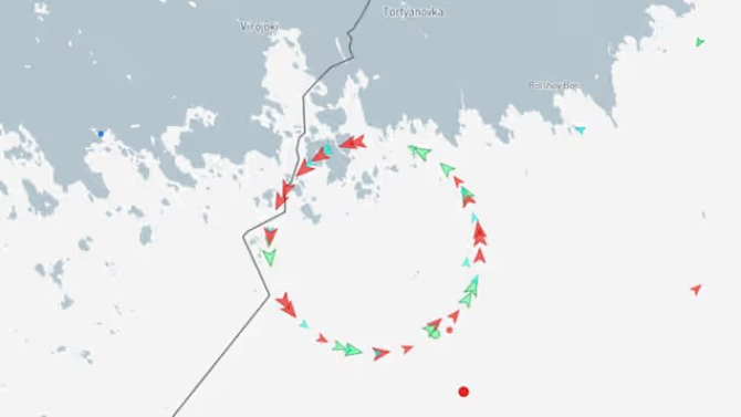 Feil identifisering av stedet for skipets passasje gjennom russisk EW.