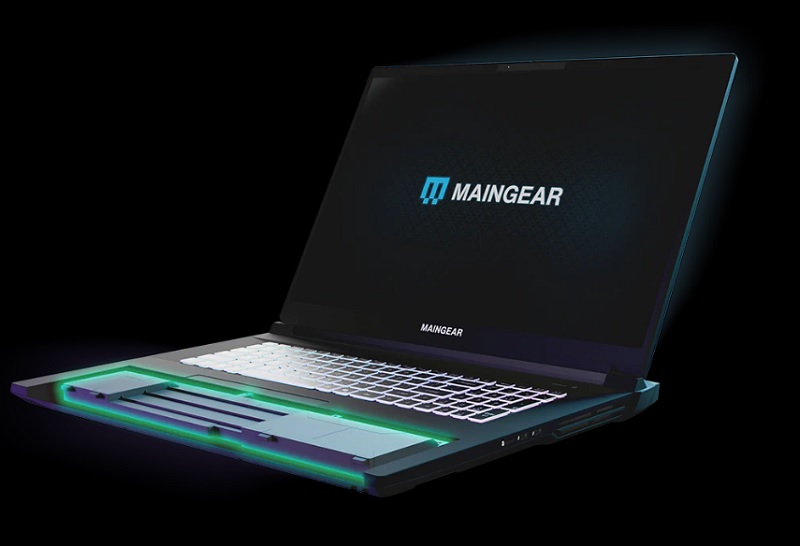 Utsikt over Maingear Ultima 18 laptop