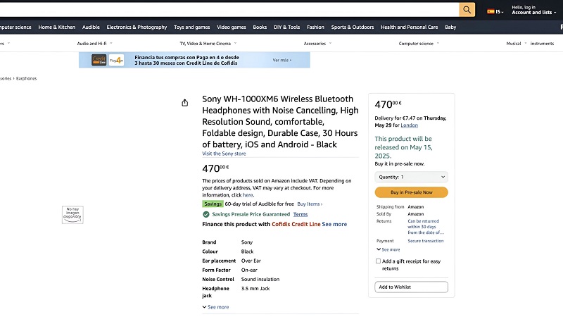 Skjermdump fra Amazon Skjermdump fra Amazon