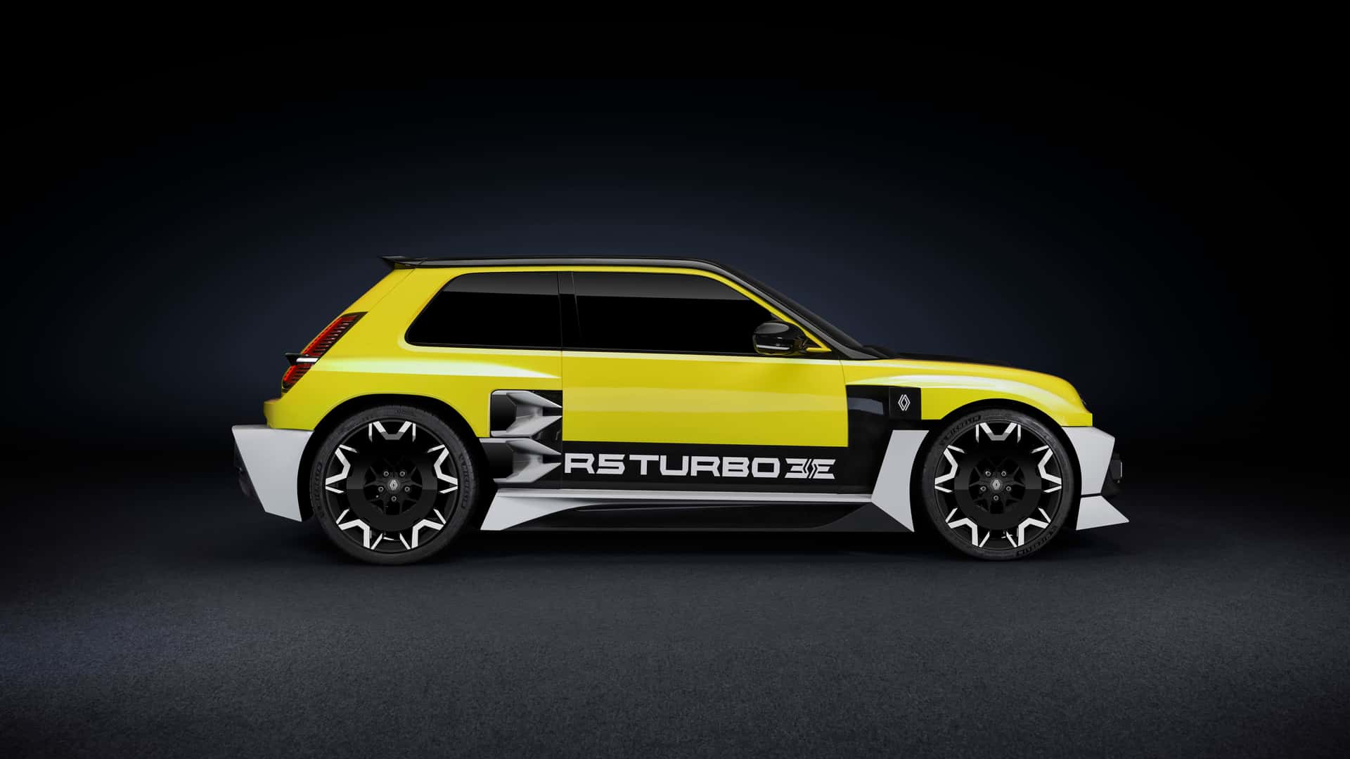 Renault 5 Turbo 3E sett fra siden Renault 5 Turbo 3E sett fra siden