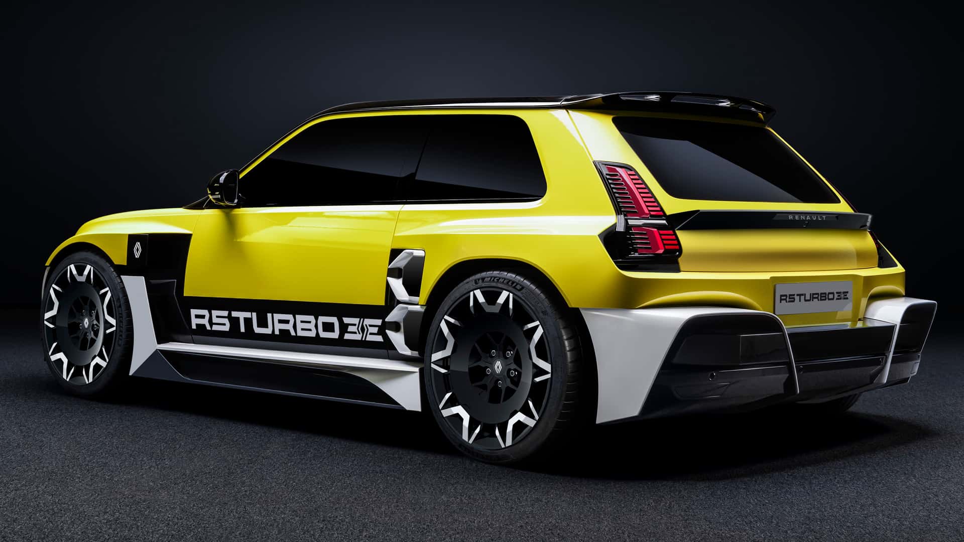 Renault 5 Turbo 3E sett bakfra Renault 5 Turbo 3E sett bakfra