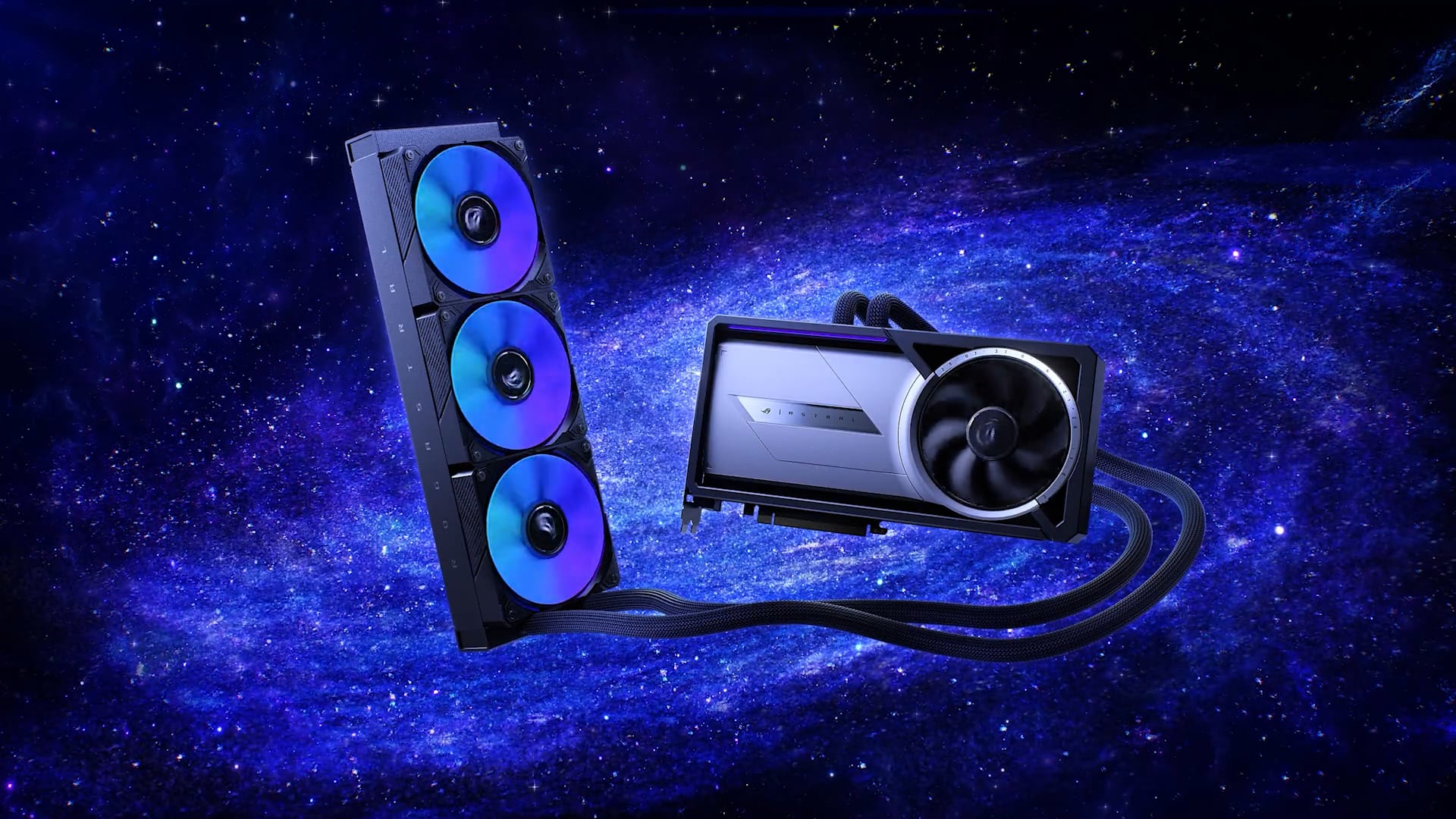 ROG Astral LC GeForce RTX 5090 OC Edition-skjermkort. Illustrasjon: ASUS