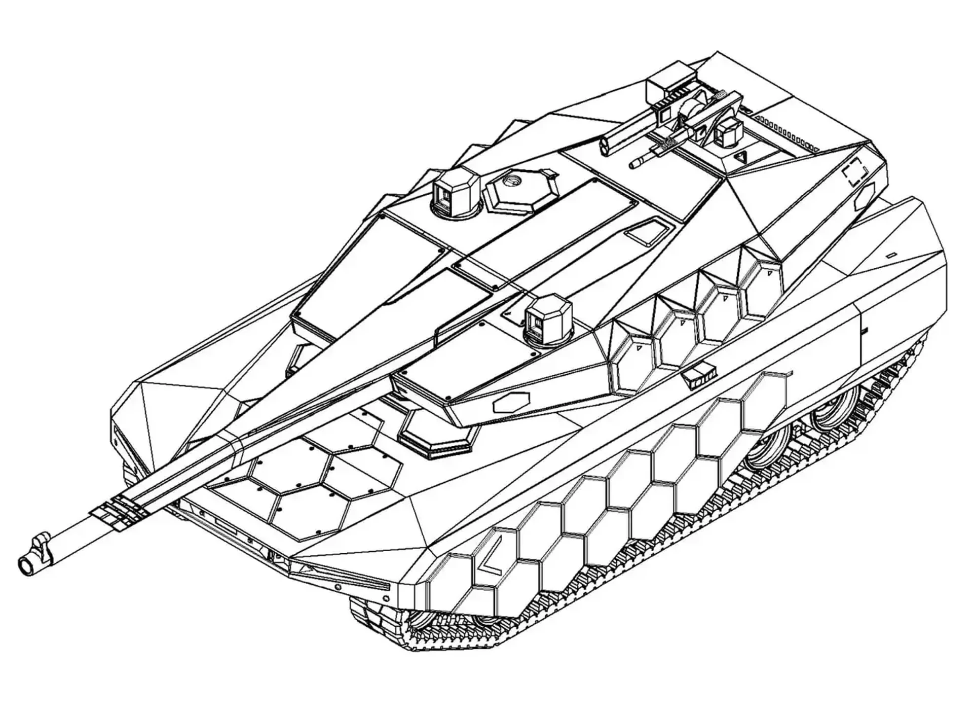 Tank-konsept. Illustrasjon: Hyundai Rotem