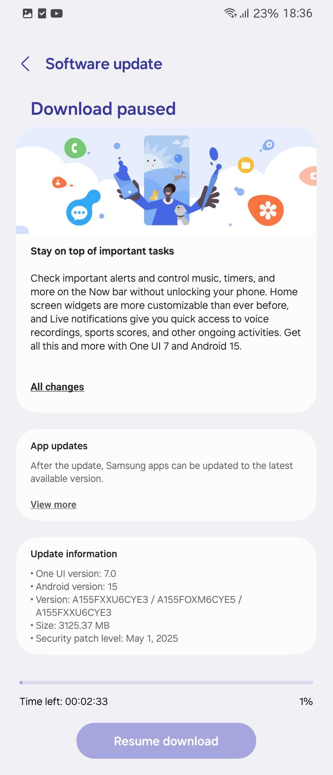 One UI 7 oppdatering for Galaxy A15 i Europa og Kaukasus One UI 7 oppdatering for Galaxy A15 i Europa og Kaukasus