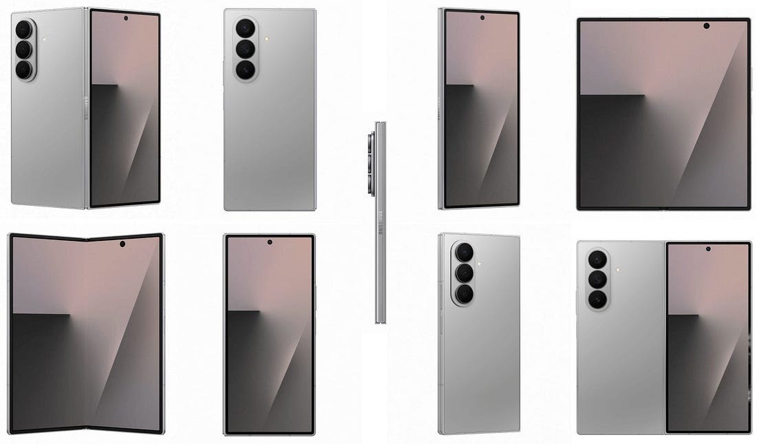 Samsung Galaxy Z Fold 7 i Silver Shadow-farge Samsung Galaxy Z Fold 7 i Silver Shadow-farge