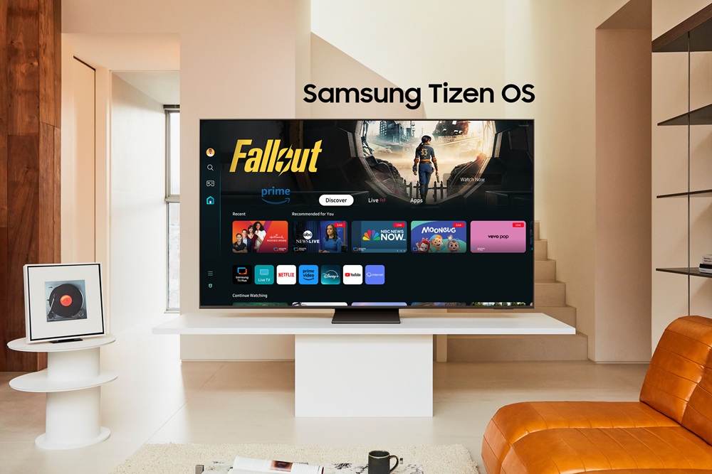 En TV med Tizen OS. Illustrasjon: Samsung