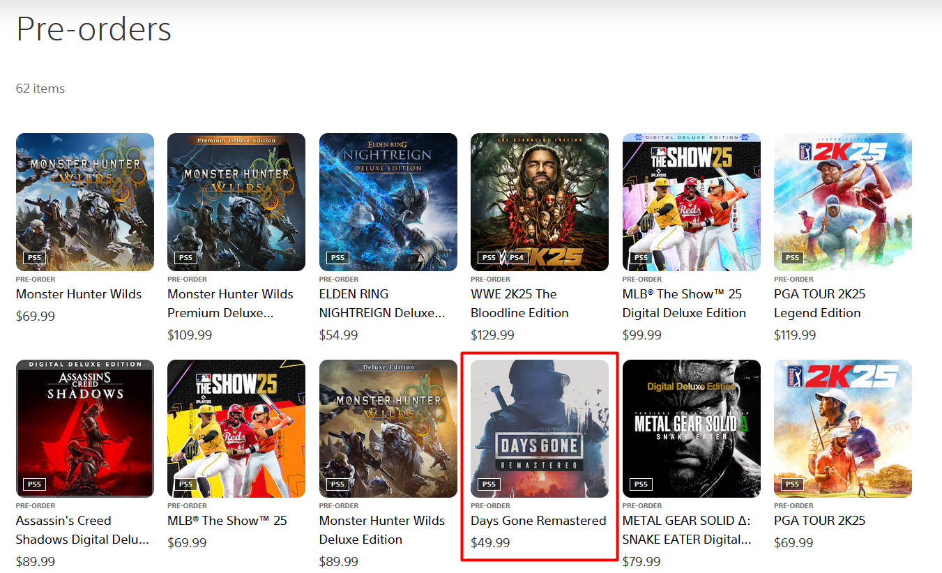 Forhåndsbestill i PS Store. Illustrasjon: Sony