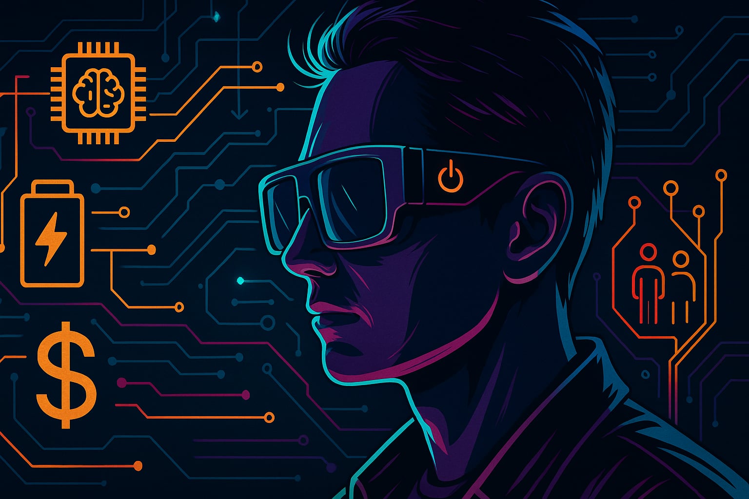Illustrasjonsbilde av smartbriller som tilbehør