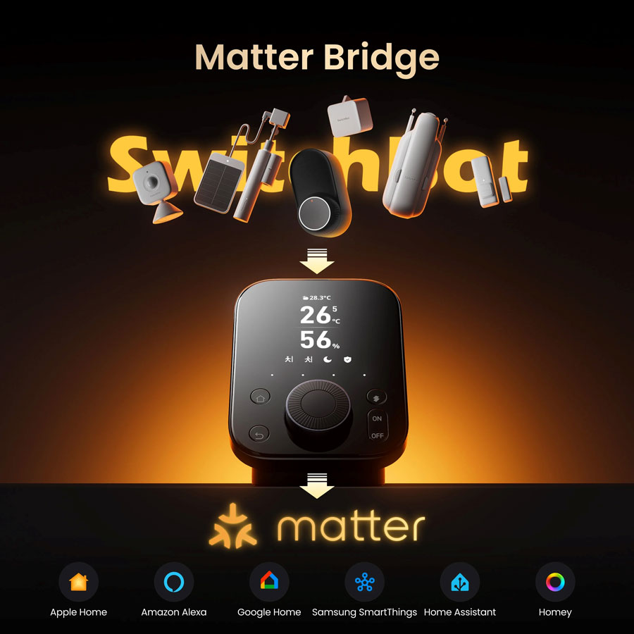 SwitchBot Hub 3 display med innstillinger